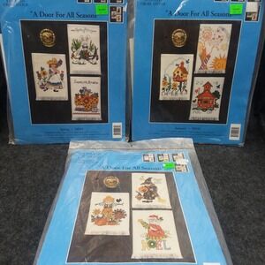 Candamar‎ Designs Counted Cross Stitch A Door For All Seasons Spring Summer Fall